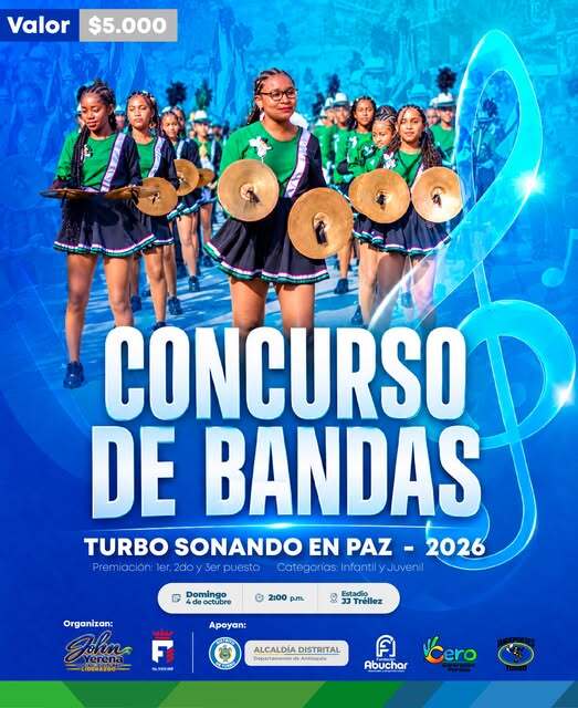 Concurso de Bandas Turbo Sonando en Paz 2026
