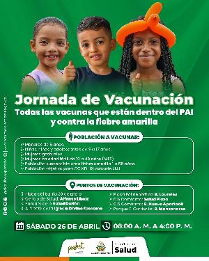 Evento Vacunación para los niños de Apartado