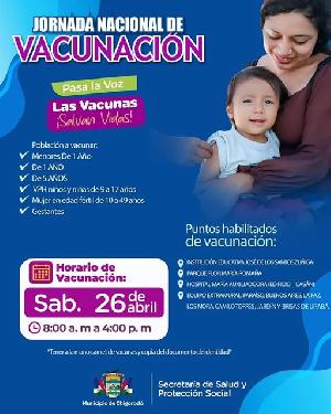 Evento Vacunación para los niños de Chigorodó
